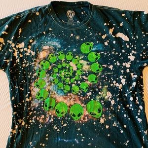 Trippy Alien Acid Wash Tshirt